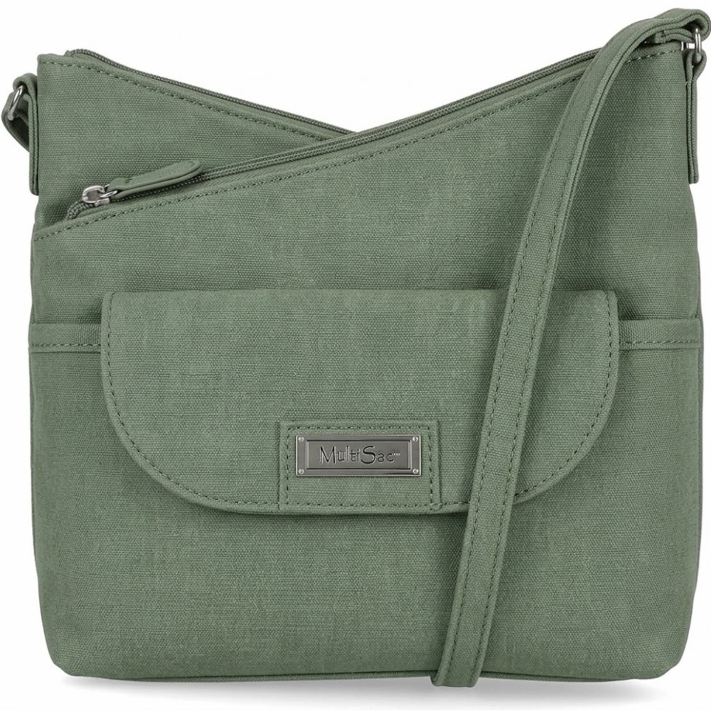 Multisac Vista Green Crossbody Bag Medium